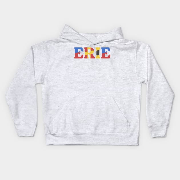 Erie Flags Kids Hoodie by mbloomstine